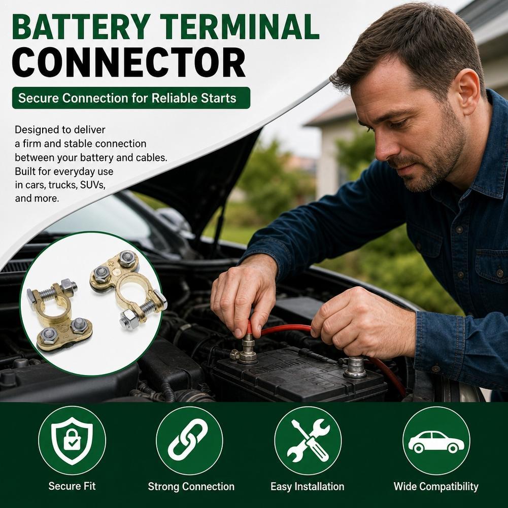 Battery Terminal Clamps Quick Release Brass - زوج من مشابك توصيل أطراف البطارية