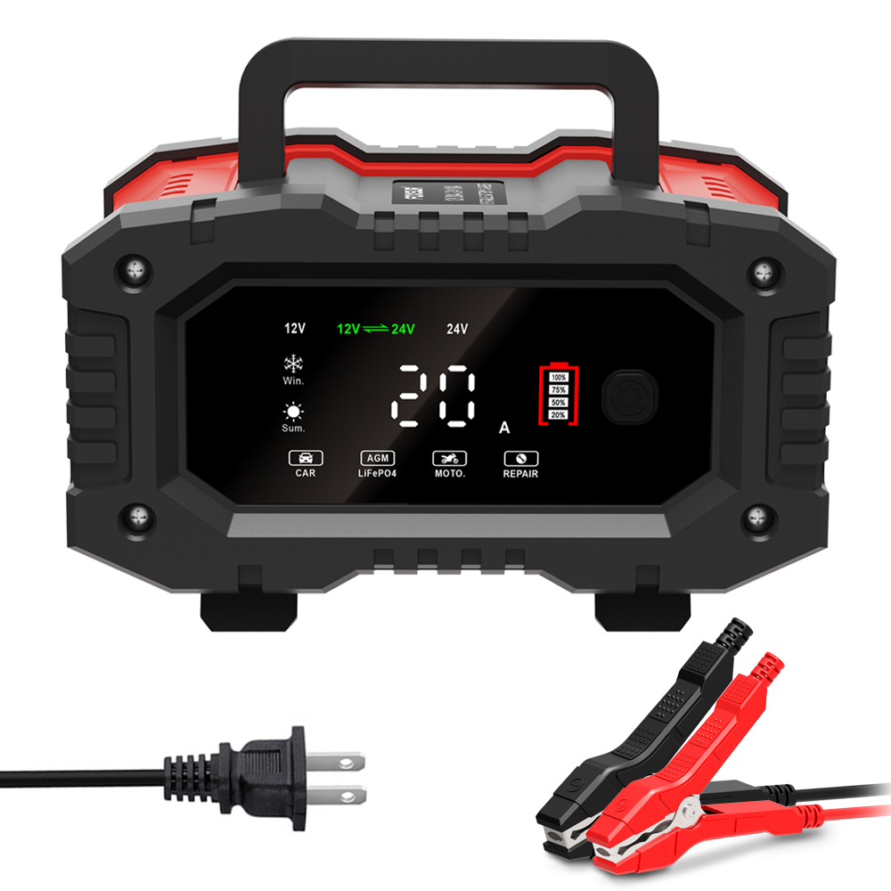 Smart Car Battery Charger 12V 24V 20A - 12 فولت 10A 24 فولت 20A