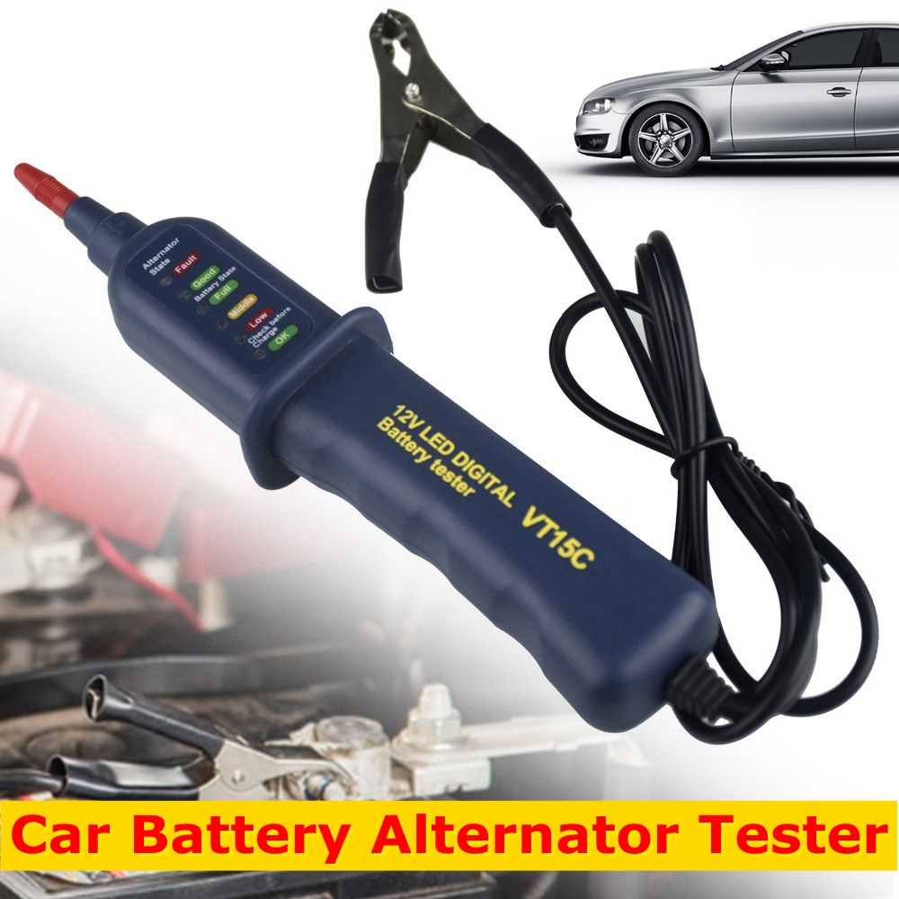 Alternator Tester Digital Diagnostic Tool - جهاز اختبار بطارية السيارة الصغير 12