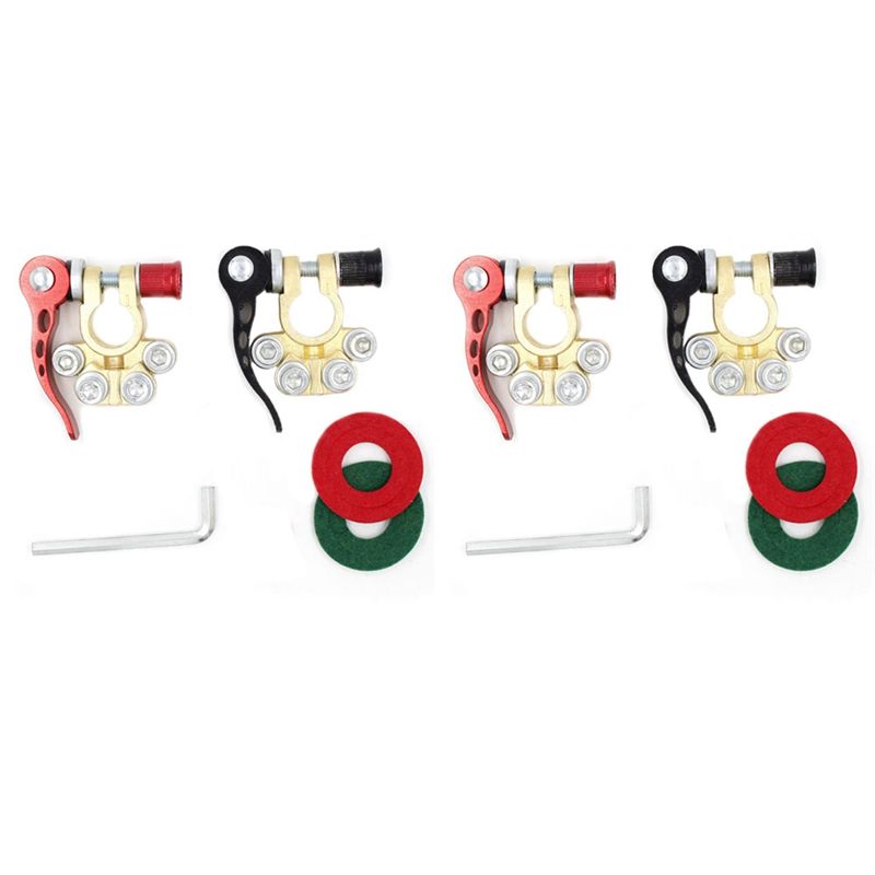 Battery Terminal Clamps Quick Release Brass - 2X مشابك طرفية للبطارية 12 فولت