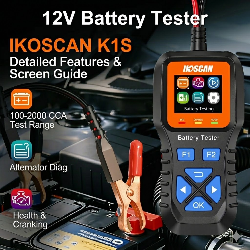 Alternator Tester Digital Diagnostic Tool - جهاز اختبار بطارية السيارة IKOSCAN K1S