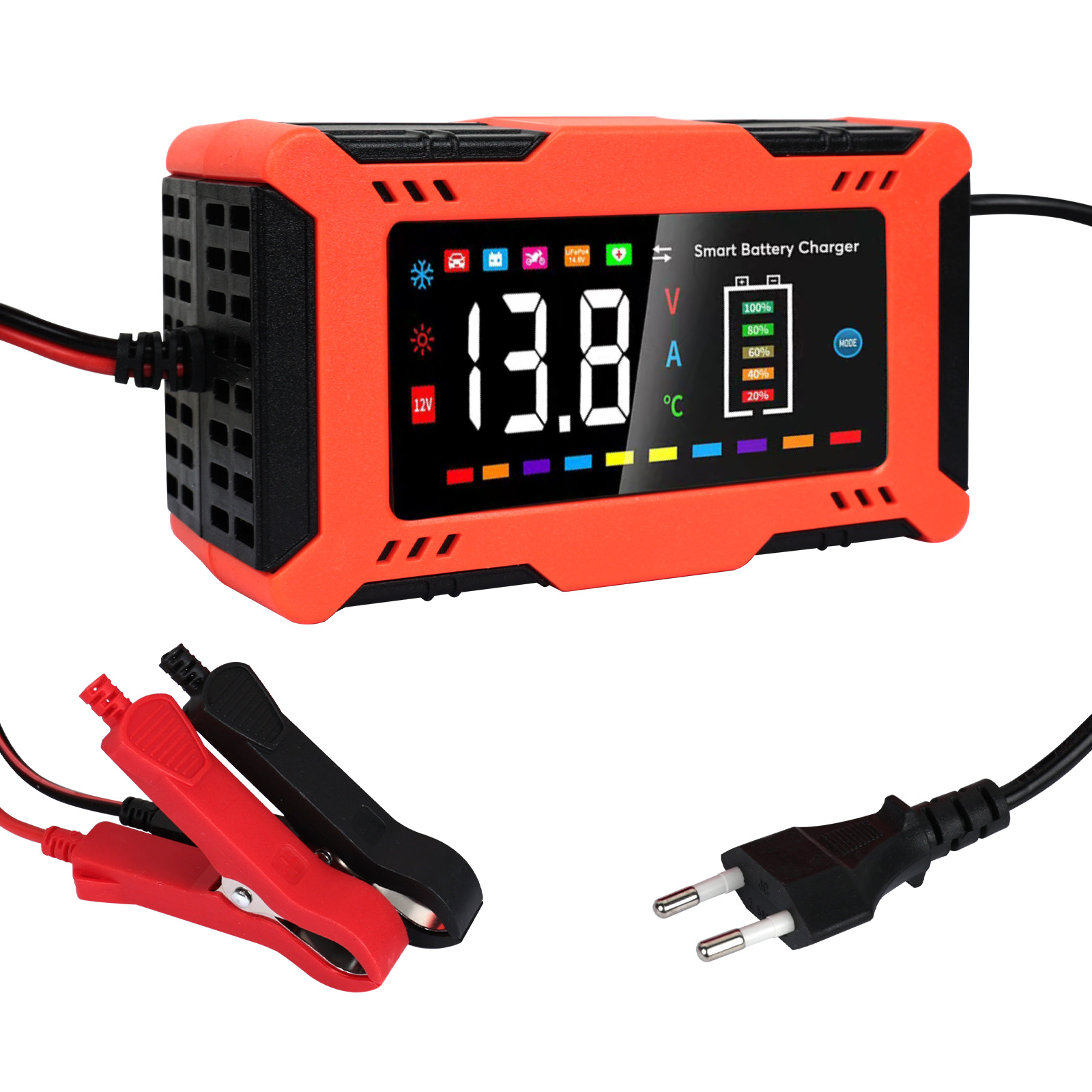 Lifepo4 Battery Charger Smart Automatic - شاحن بطارية سيارة ذكي 12 فولت