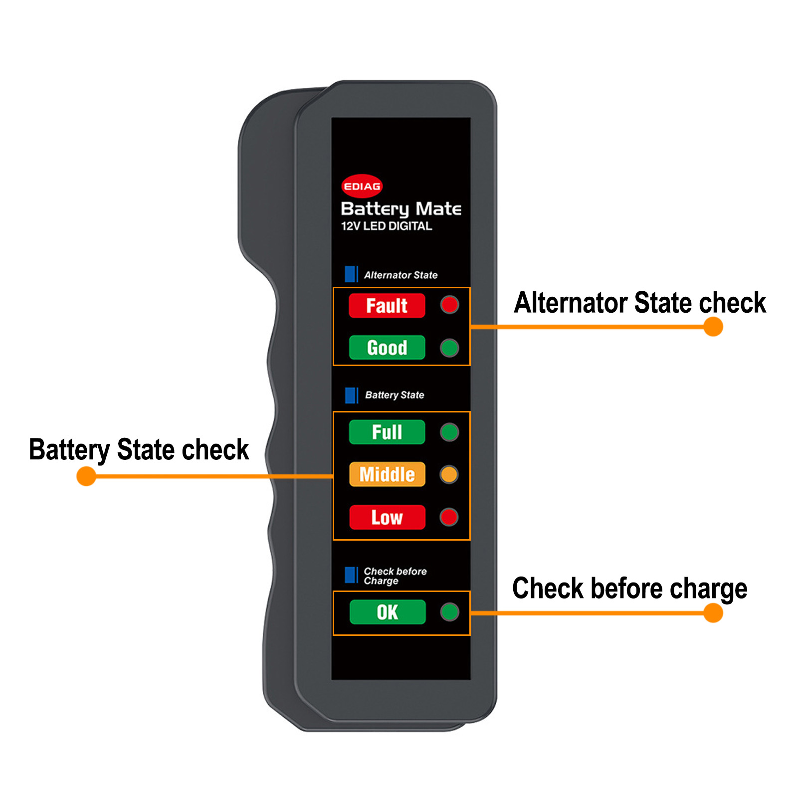 جهاز اختبار بطارية السيارة الص - مراجعة Alternator Tester Digital Diagnostic Tool وسعره