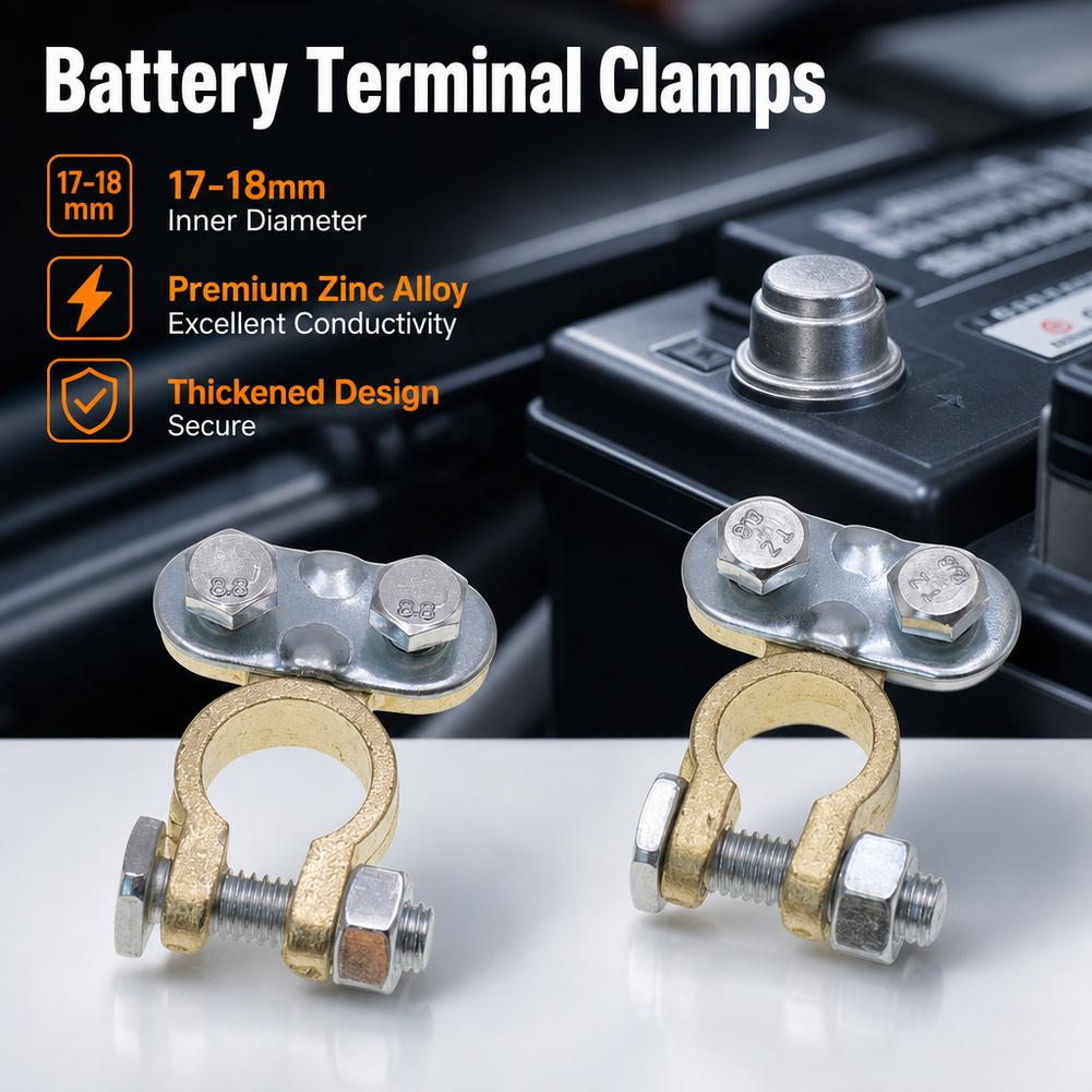 زوج من مشابك توصيل أطراف البطا - مراجعة Battery Terminal Clamps Quick Release Brass وسعره
