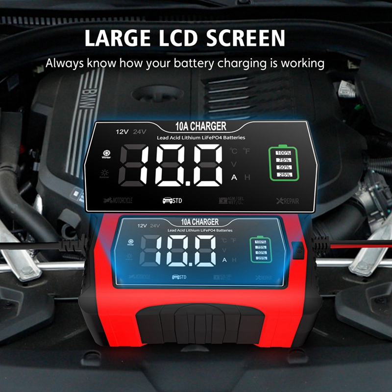 10A شحن تلقائي لبطاريات الليثي - مراجعة Lifepo4 Battery Charger Smart Automatic وسعره