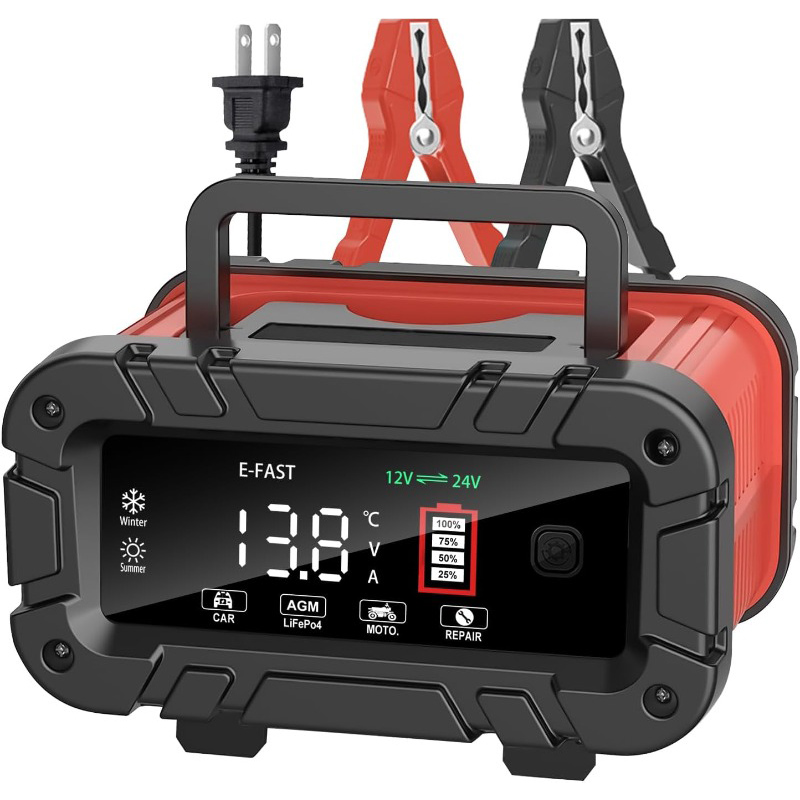 شاحن بطارية 20 أمبير 12 فولت/2 - مراجعة Smart Car Battery Charger 12V 24V 20A وسعره