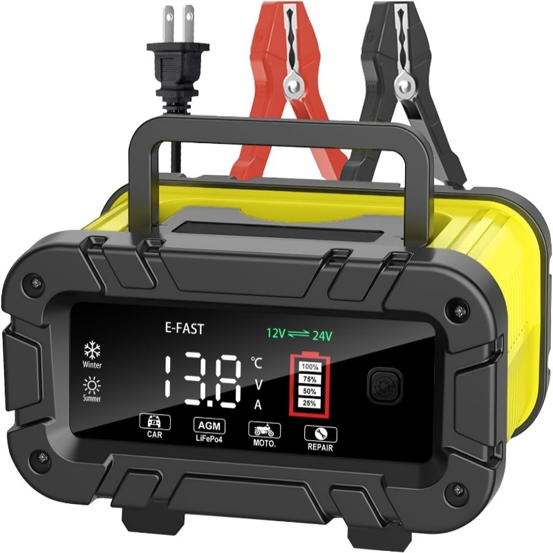 شاحن بطارية 20 أمبير 12 فولت/2 - مراجعة Smart Car Battery Charger 12V 24V 20A وسعره