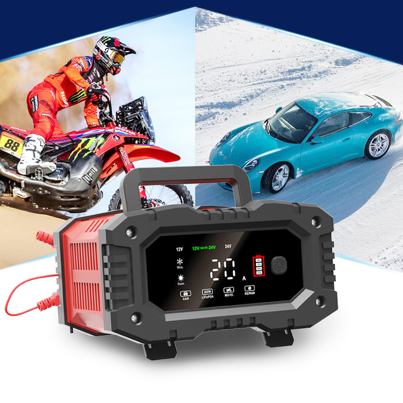 EAFC شاحن بطارية أوتوماتيكية ب - مراجعة Smart Car Battery Charger 12V 24V 20A وسعره