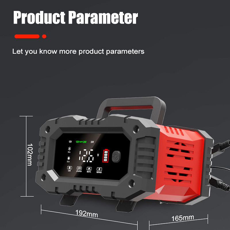 EAFC شاحن بطارية أوتوماتيكية ب - مراجعة Smart Car Battery Charger 12V 24V 20A وسعره