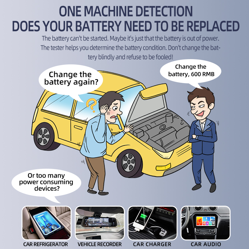 جهاز اختبار بطارية السيارة الر - مراجعة Car Battery Load Tester Digital Cranking وسعره