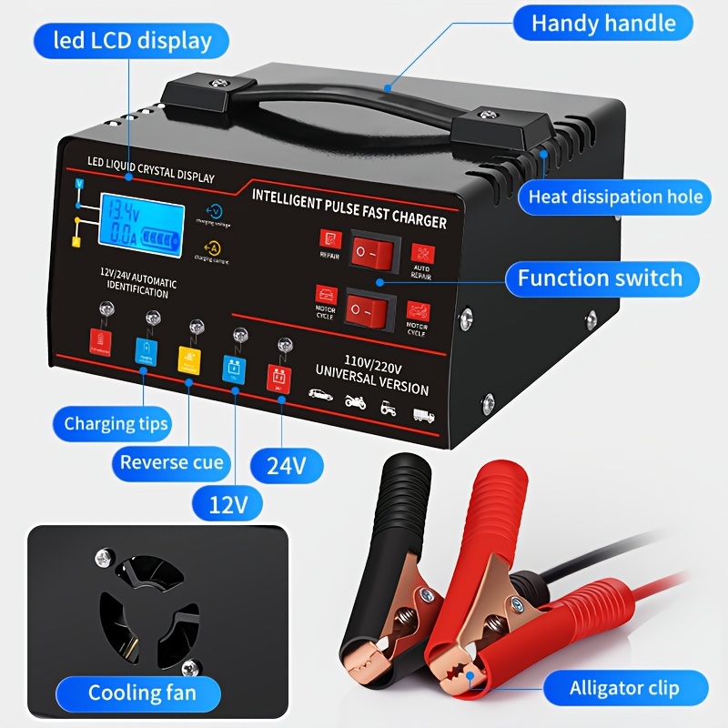 شاحن بطارية ذكي عالي الطاقة 3  - مراجعة Lead Acid Battery Pulse Repair Desulfator وسعره