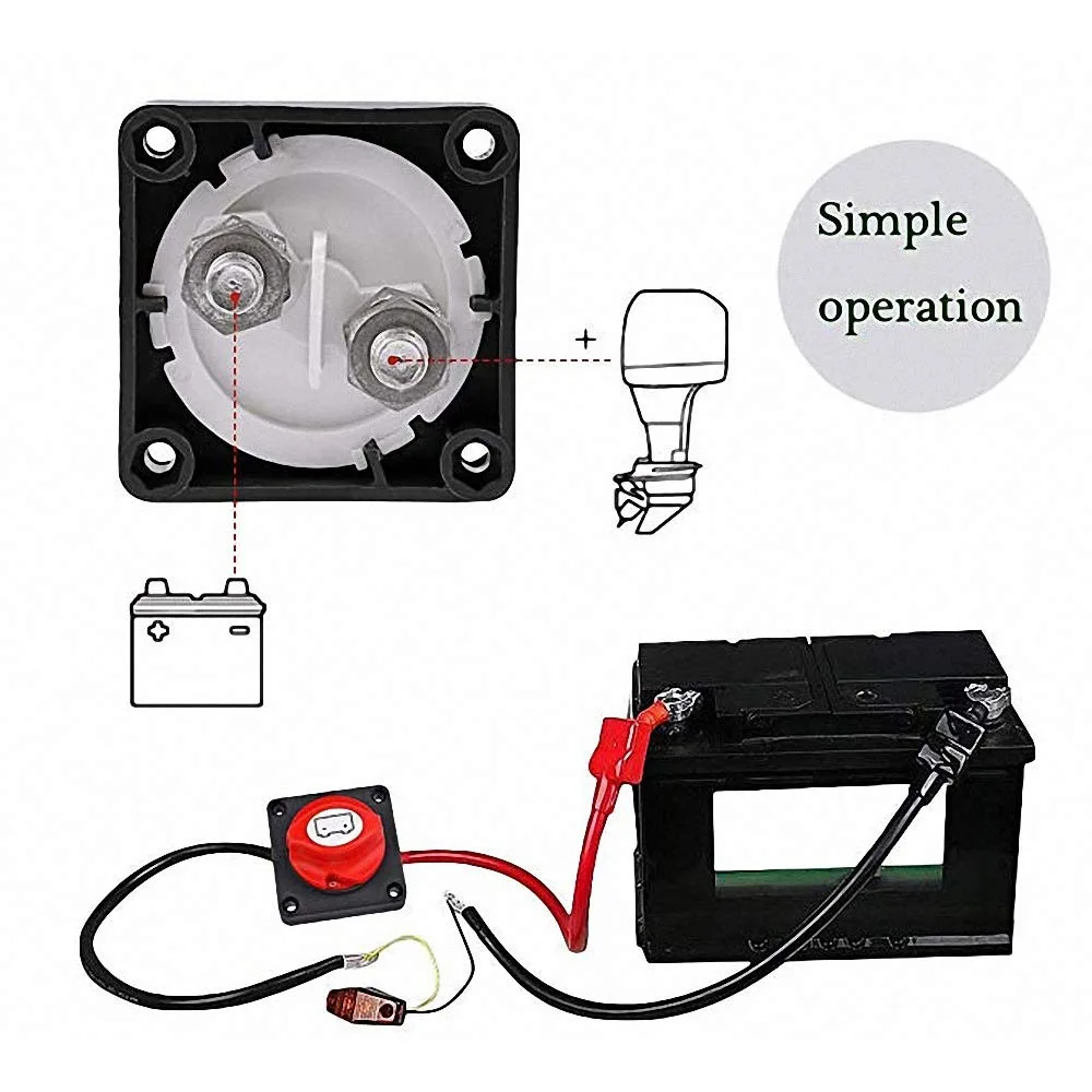 مفتاح فصل رئيسي 12 فولت 600 أم - مراجعة Battery Disconnect Switch Master Cut Off وسعره