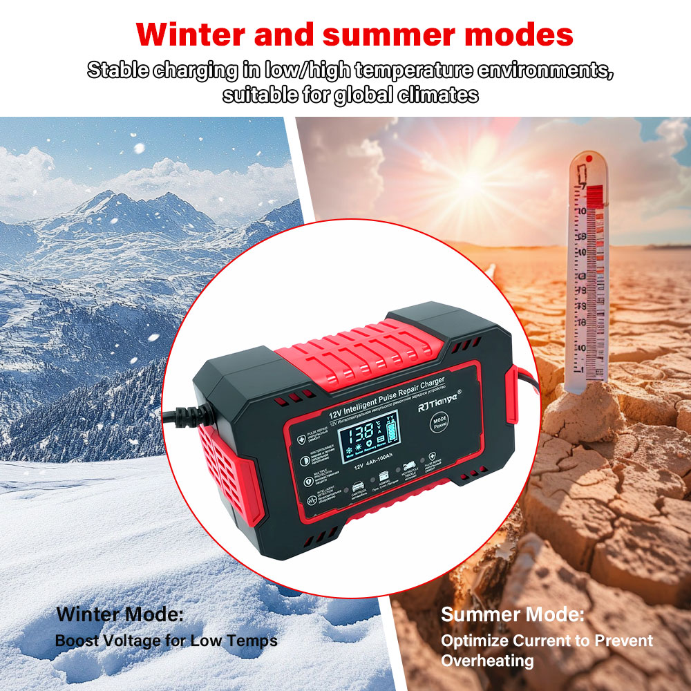 شاحن بطارية للسيارات والدراجات - مراجعة Smart Car Battery Charger 12V 24V 20A وسعره