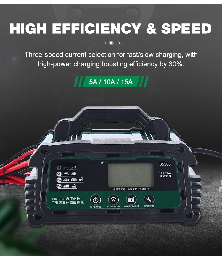 شاحن بطارية سيارة ذكي أوتوماتي - مراجعة Lifepo4 Battery Charger Smart Automatic وسعره