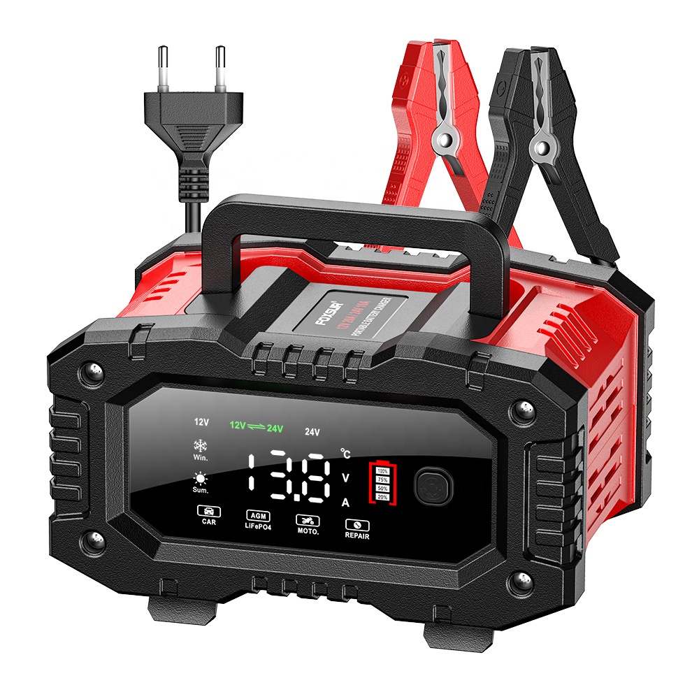 شاحن بطارية ذكي أوتوماتيكي بال - مراجعة Smart Car Battery Charger 12V 24V 20A وسعره