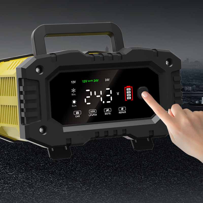 شاحن بطارية دراجة نارية FOXSUR - مراجعة Smart Car Battery Charger 12V 24V 20A وسعره