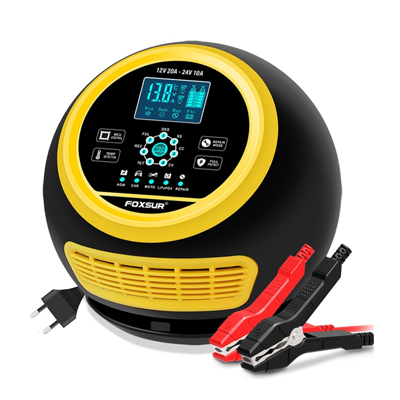 عرض خاص: شاحن بطارية السيارة F - مراجعة Smart Car Battery Charger 12V 24V 20A وسعره