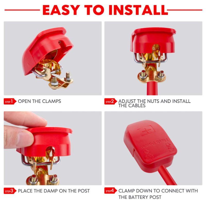 زوج من مشابك بطارية السيارة سر - مراجعة Battery Terminal Clamps Quick Release Brass وسعره