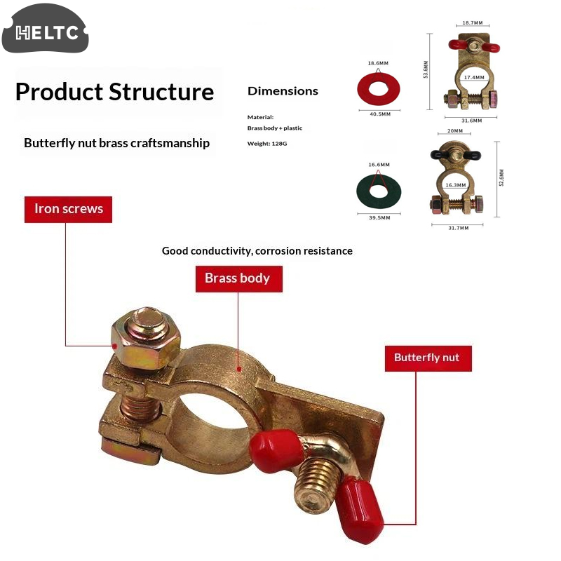 مجموعة واحدة من مشابك توصيل ال - مراجعة Battery Terminal Clamps Quick Release Brass وسعره