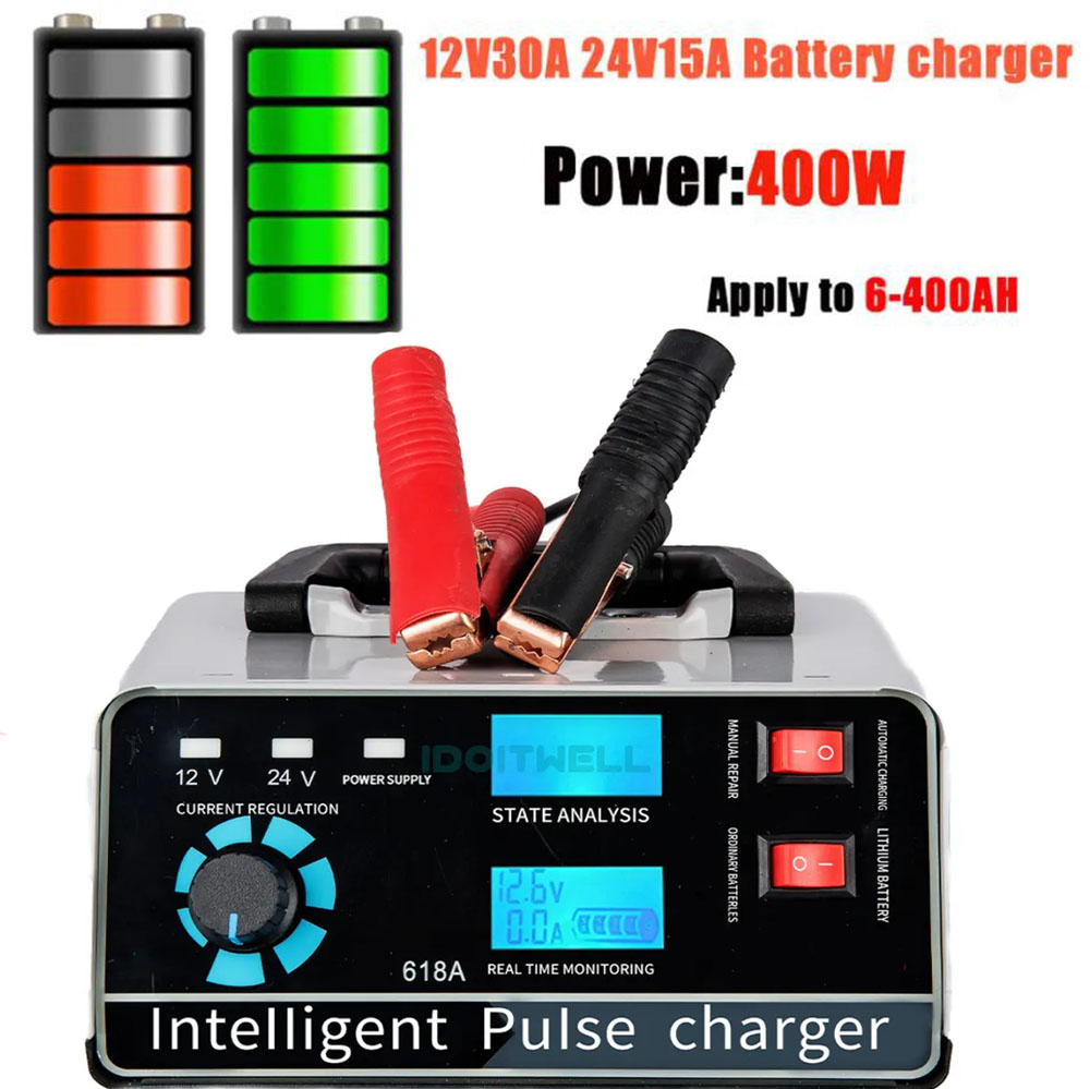شاحن بطارية ذكي لإزالة الكبريت - مراجعة Lead Acid Battery Pulse Repair Desulfator وسعره