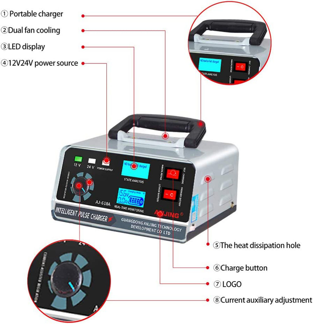 شاحن بطارية ذكي لإزالة الكبريت - مراجعة Lead Acid Battery Pulse Repair Desulfator وسعره