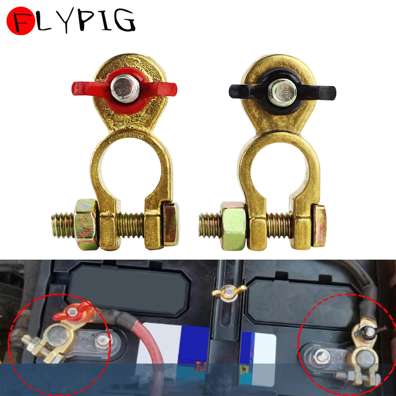 بطارية السيارة محطة المشابك مو - مراجعة Battery Terminal Clamps Quick Release Brass وسعره