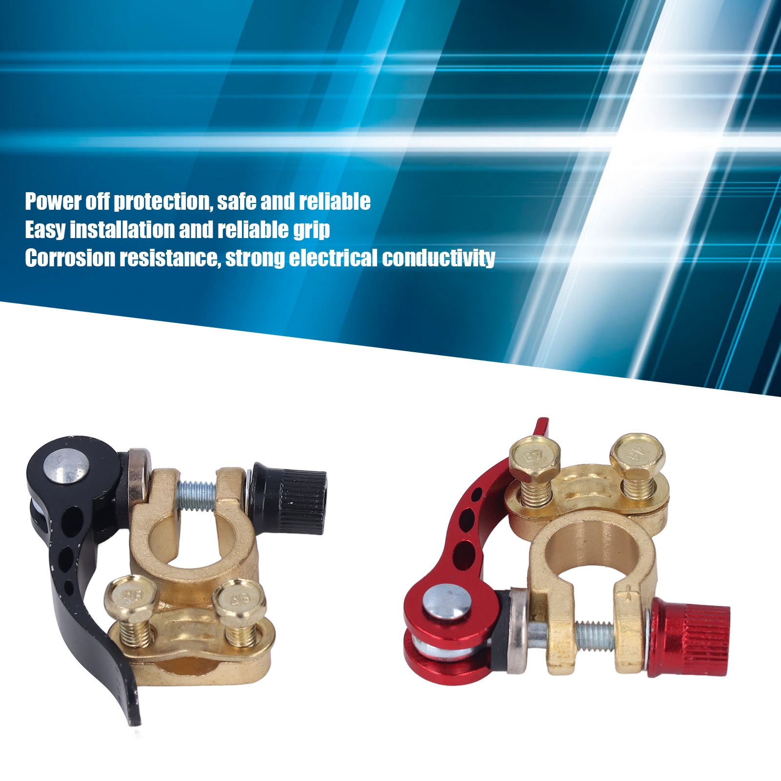 2 قطعة موصل طرفي لبطارية السيا - مراجعة Battery Terminal Clamps Quick Release Brass وسعره
