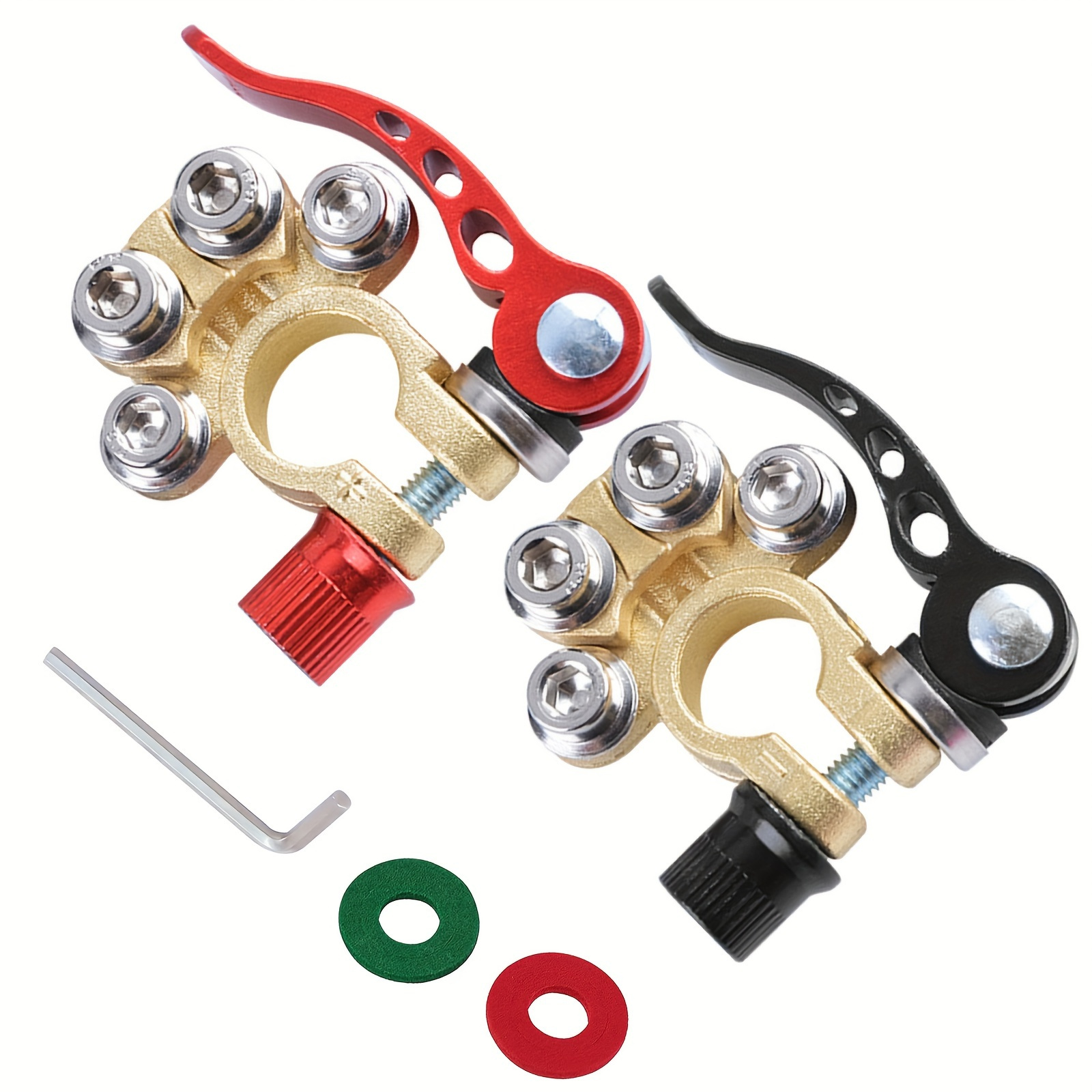 مجموعة واحدة من مشابك طرفية لل - مراجعة Battery Terminal Clamps Quick Release Brass وسعره