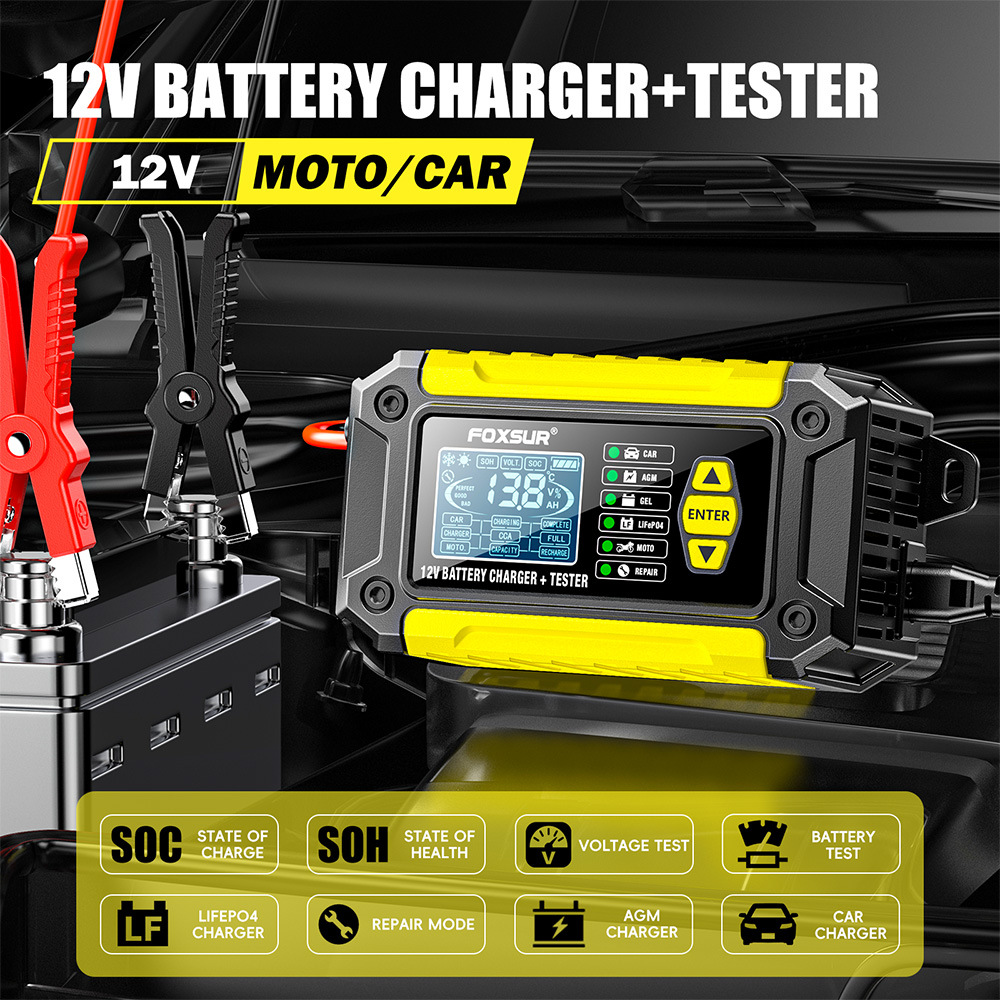 2 في 1 نظام شاحن بطارية السيار - مراجعة Lifepo4 Battery Charger Smart Automatic وسعره