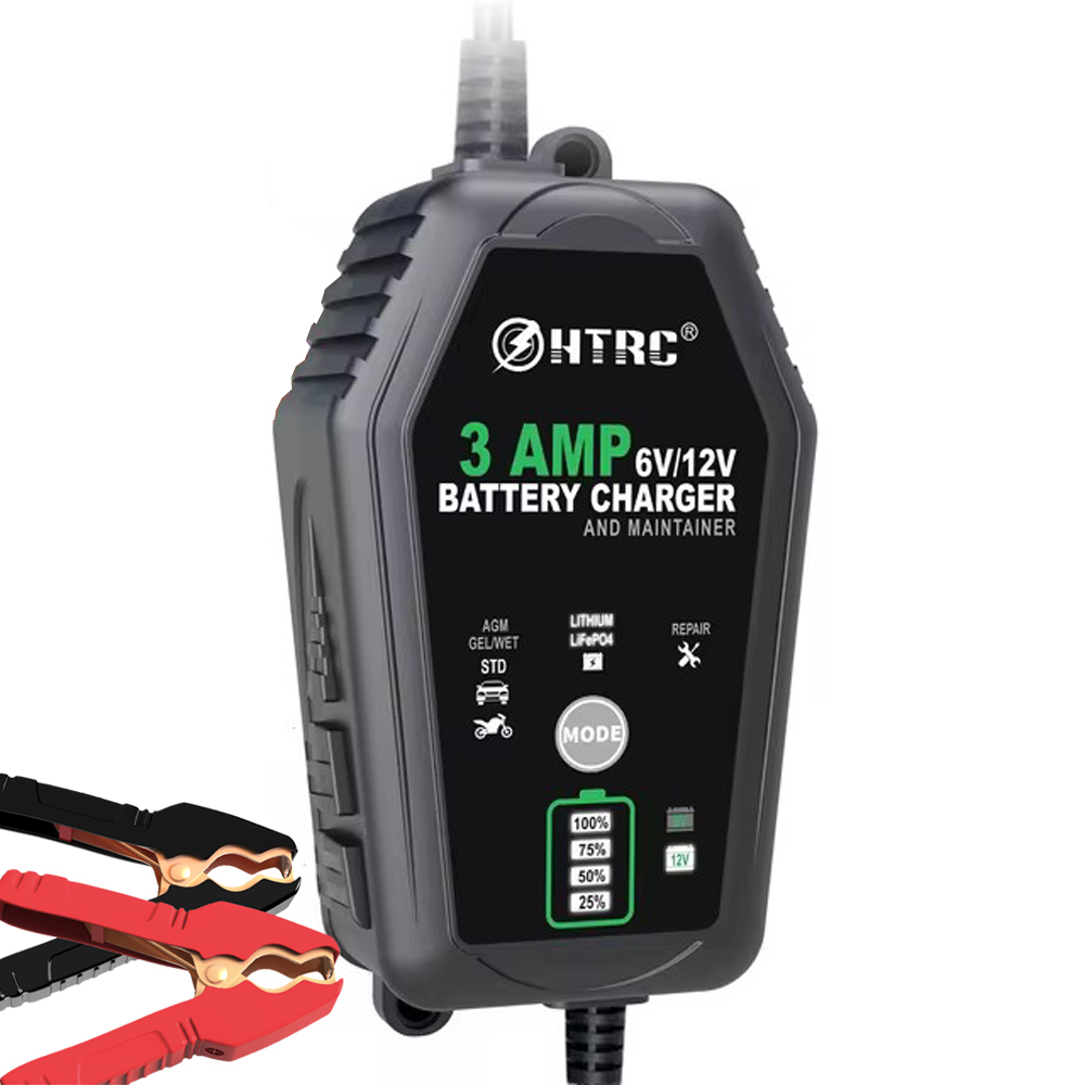 HTRC 6 فولت 12 فولت 3A شاحن بط - مراجعة Lifepo4 Battery Charger Smart Automatic وسعره