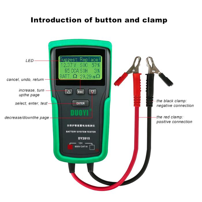 DUOYI DY2015 12 فولت نظام بطار - مراجعة Car Battery Load Tester Digital Cranking وسعره