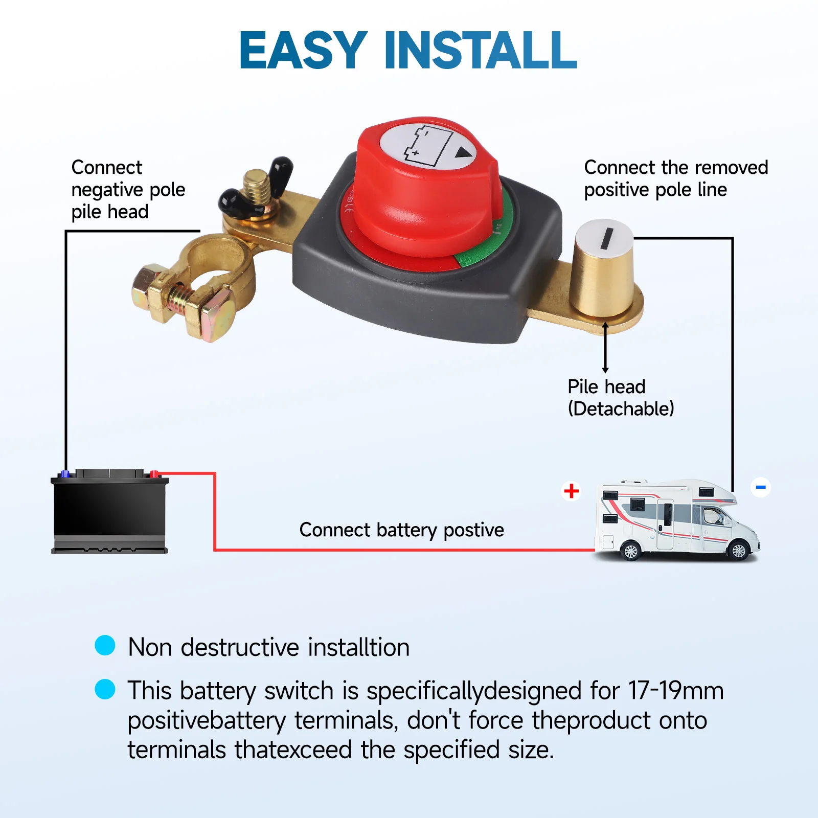 مفتاح فصل البطارية 2 إيجابي 12 - مراجعة Battery Disconnect Switch Master Cut Off وسعره